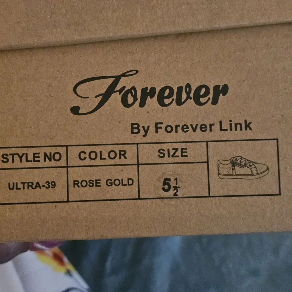 Forever Link Gold Glitter Sneakers - Picture 8 of 8